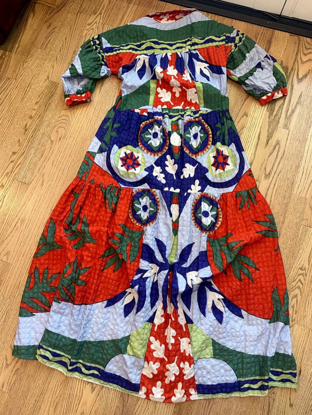 Anthropologie Celandine x Claire Johnson Folk Print Tiered Maxi Dress S - Picture 2 of 3